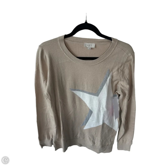 Sweater By Loft In Tan & White, Size: M