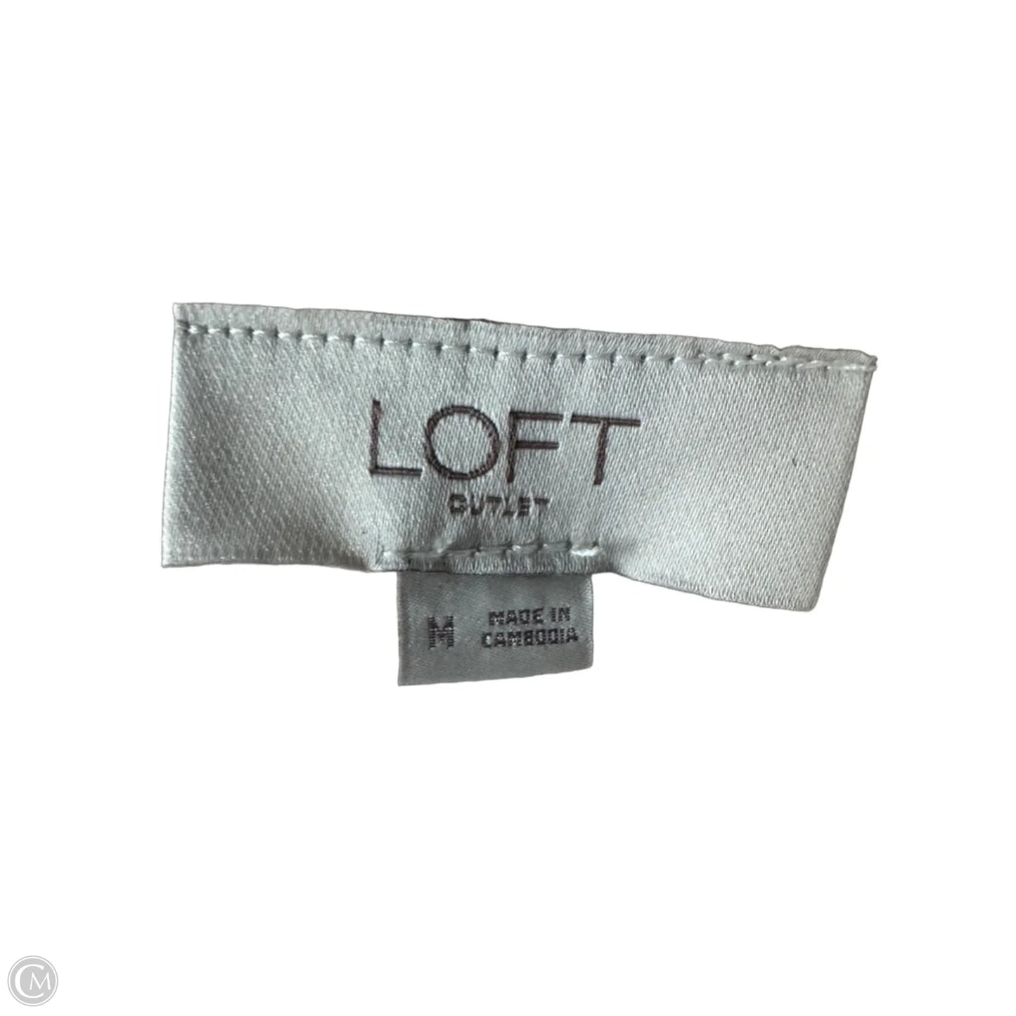 Sweater By Loft In Tan & White, Size: M