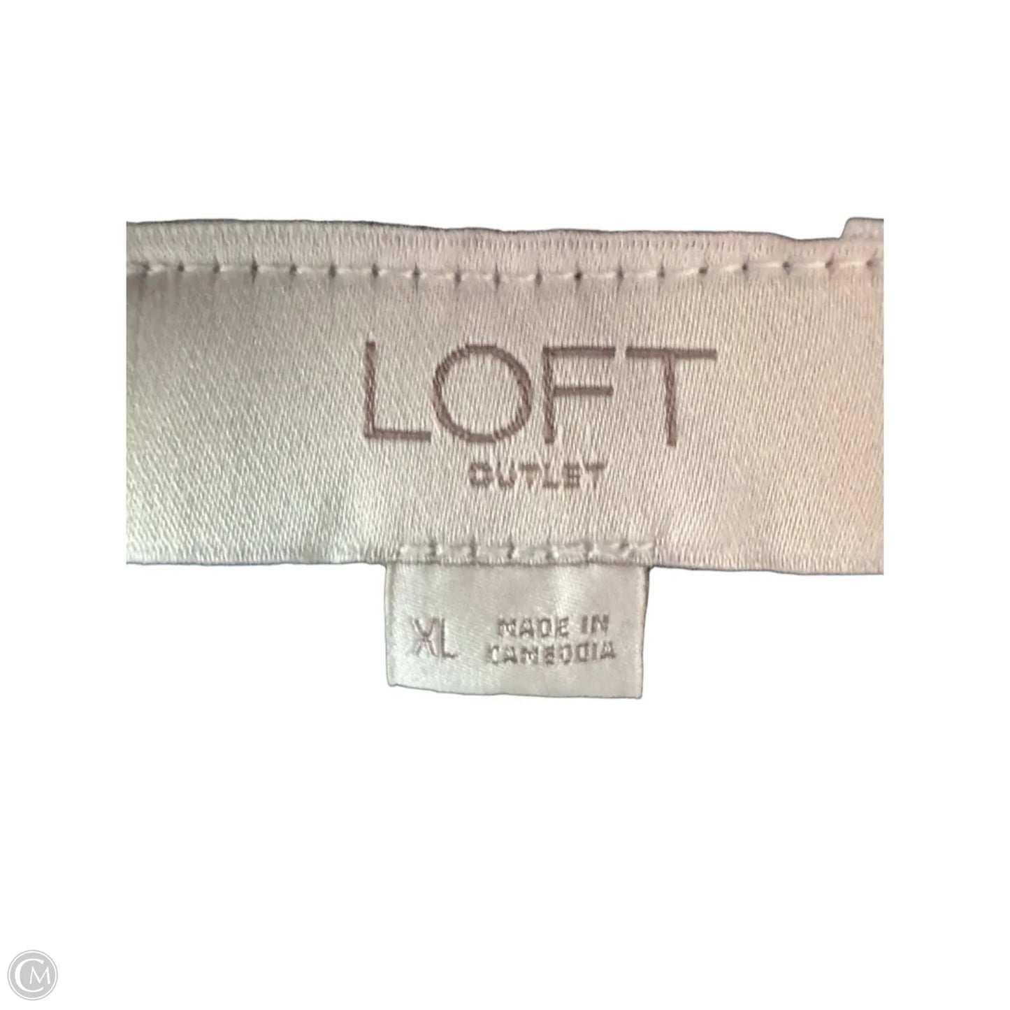 Sweater By Loft In Green & White, Size: Xl