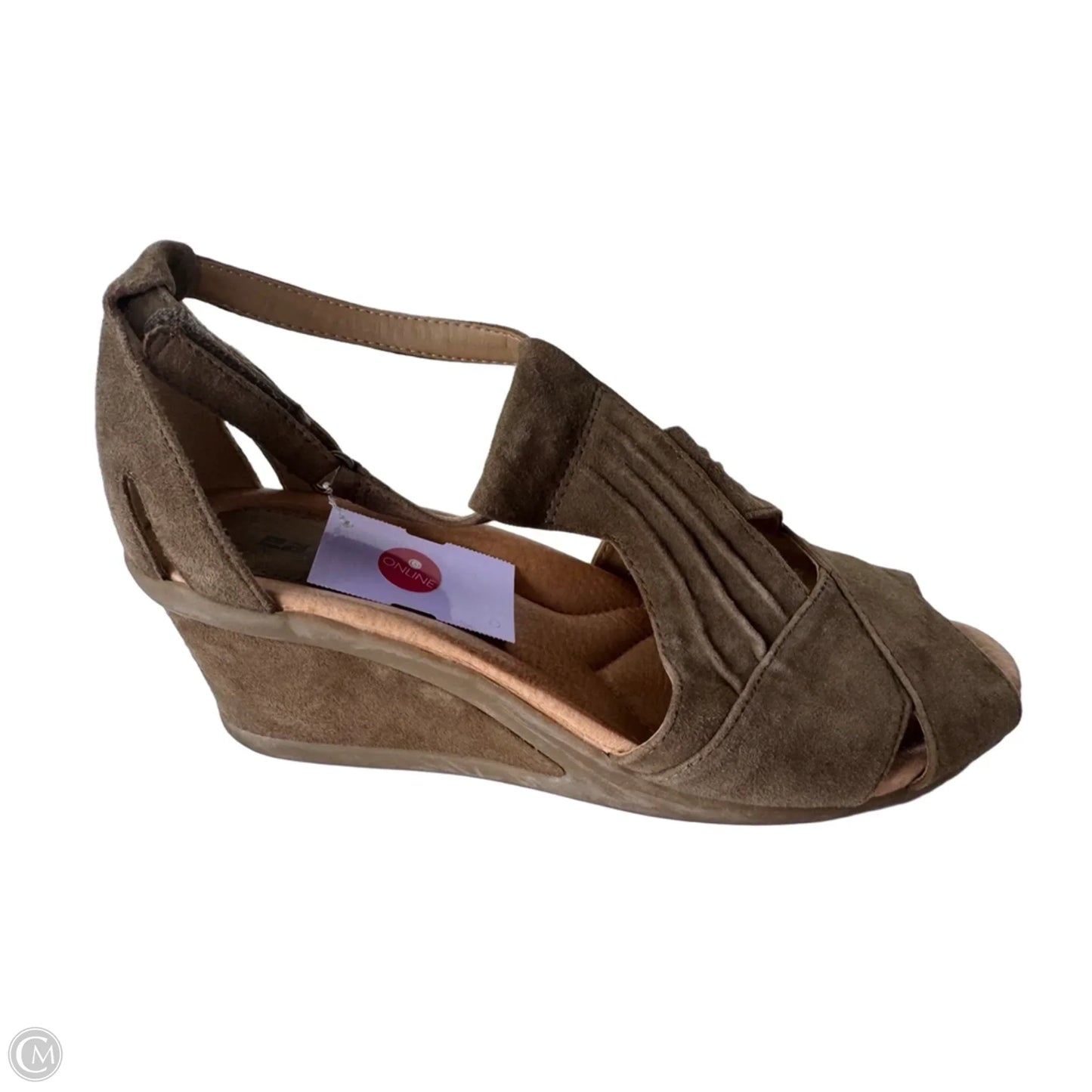 Sandals Heels Wedge By Earth In Brown, Size: 11