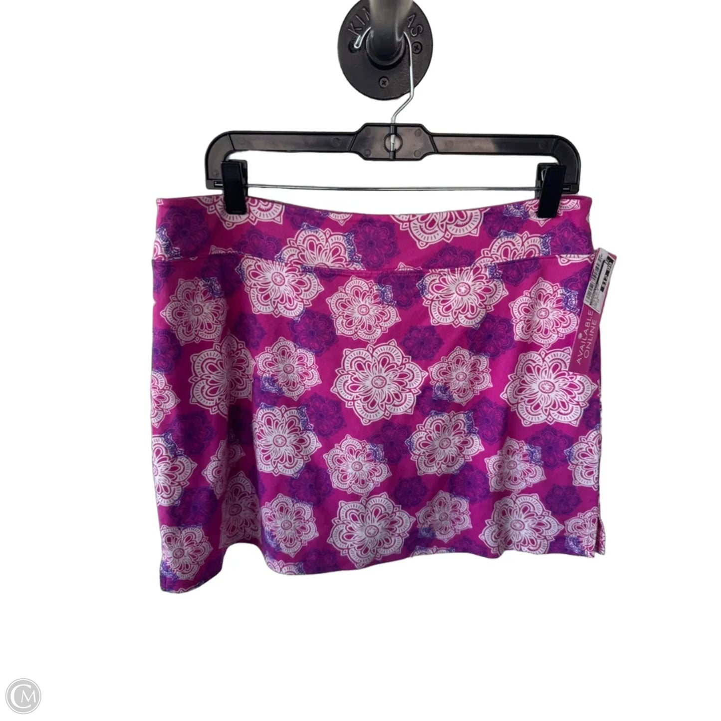 Athletic Skort By Tranquility In Pink & White, Size: 12