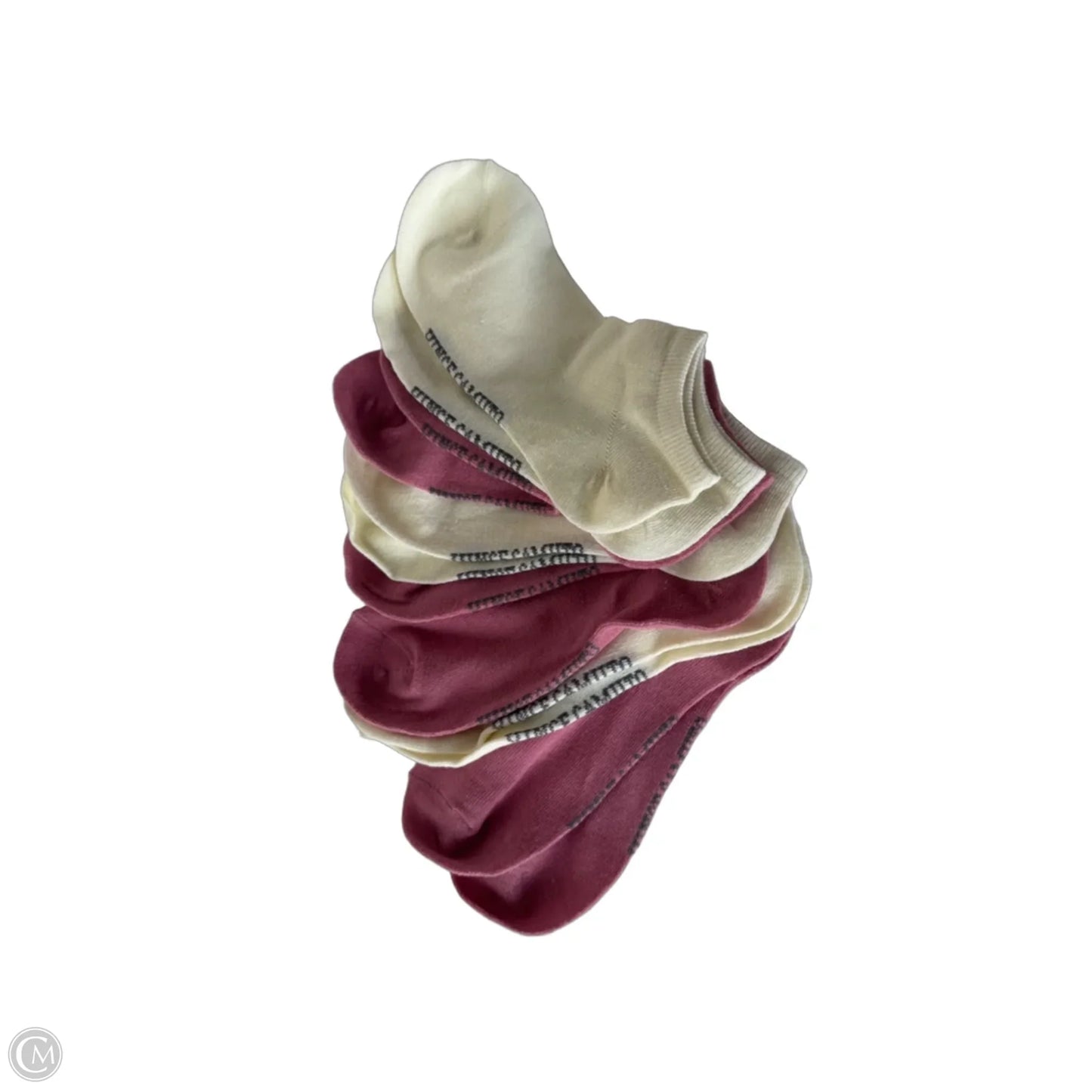Socks By Vince Camuto In Cream & Pink, Size: Osfm