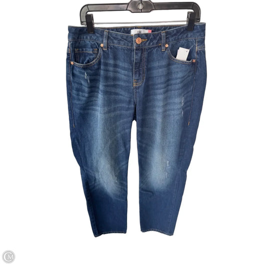 Jeans Straight By Cabi In Blue Denim, Size: 8