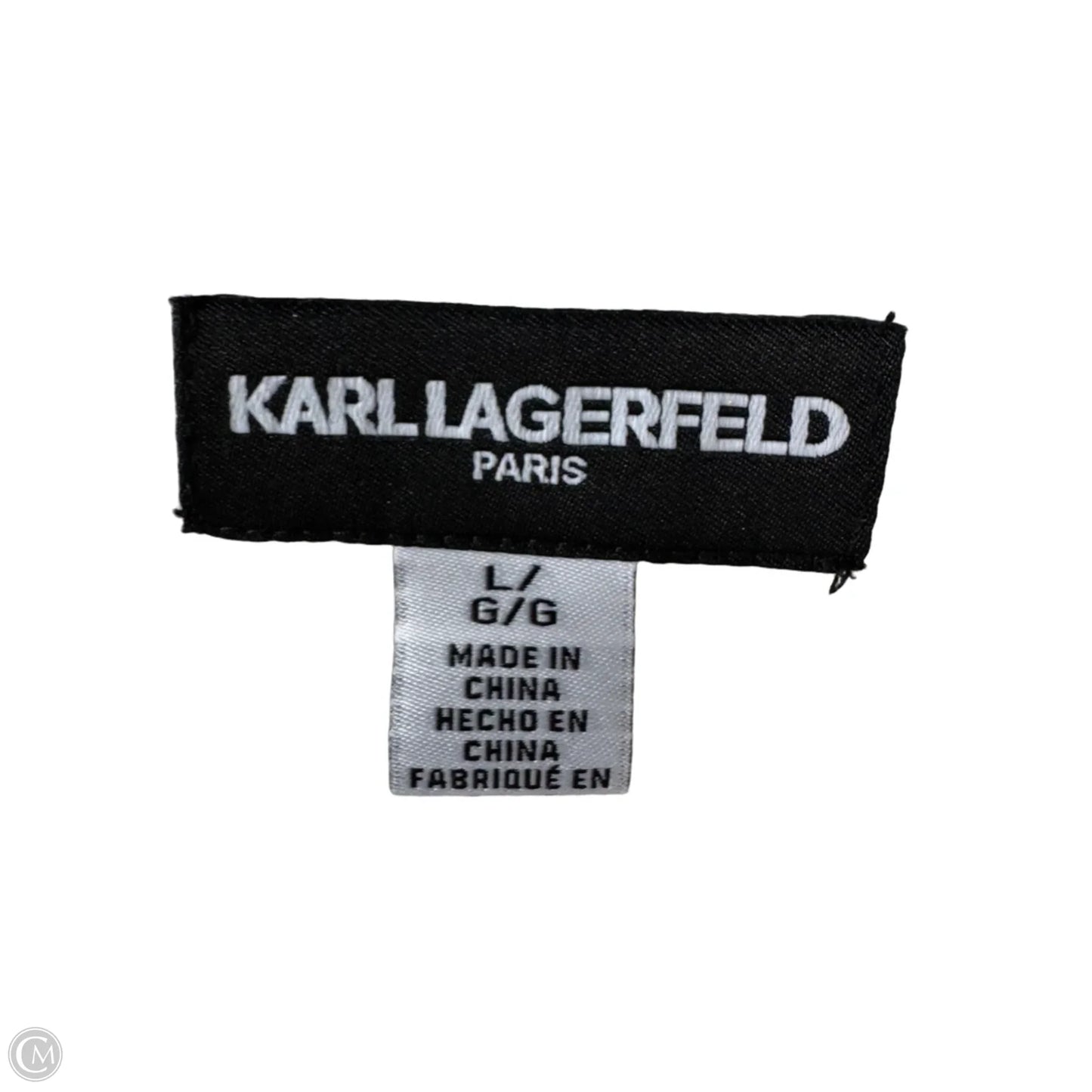 Sweater Designer By Karl Lagerfeld In Black & White, Size: L