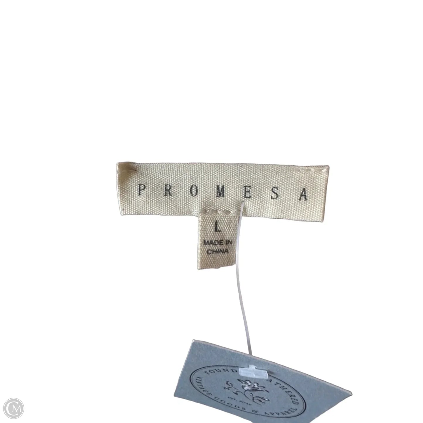 Top Long Sleeve By Promesa In Brown & Cream, Size: L