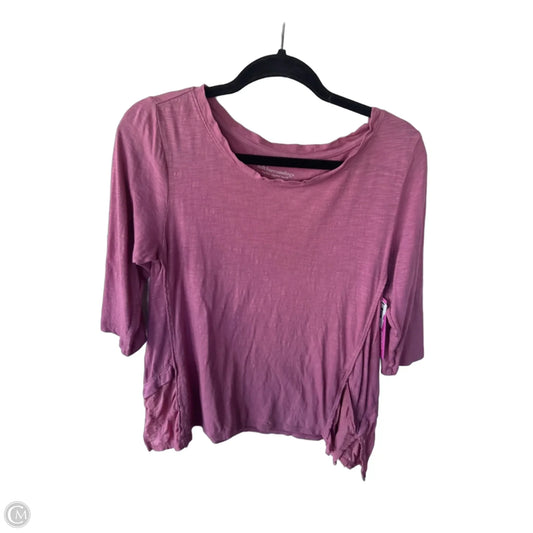 Top 3/4 Sleeve By Soft Surroundings In Pink, Size: Sp