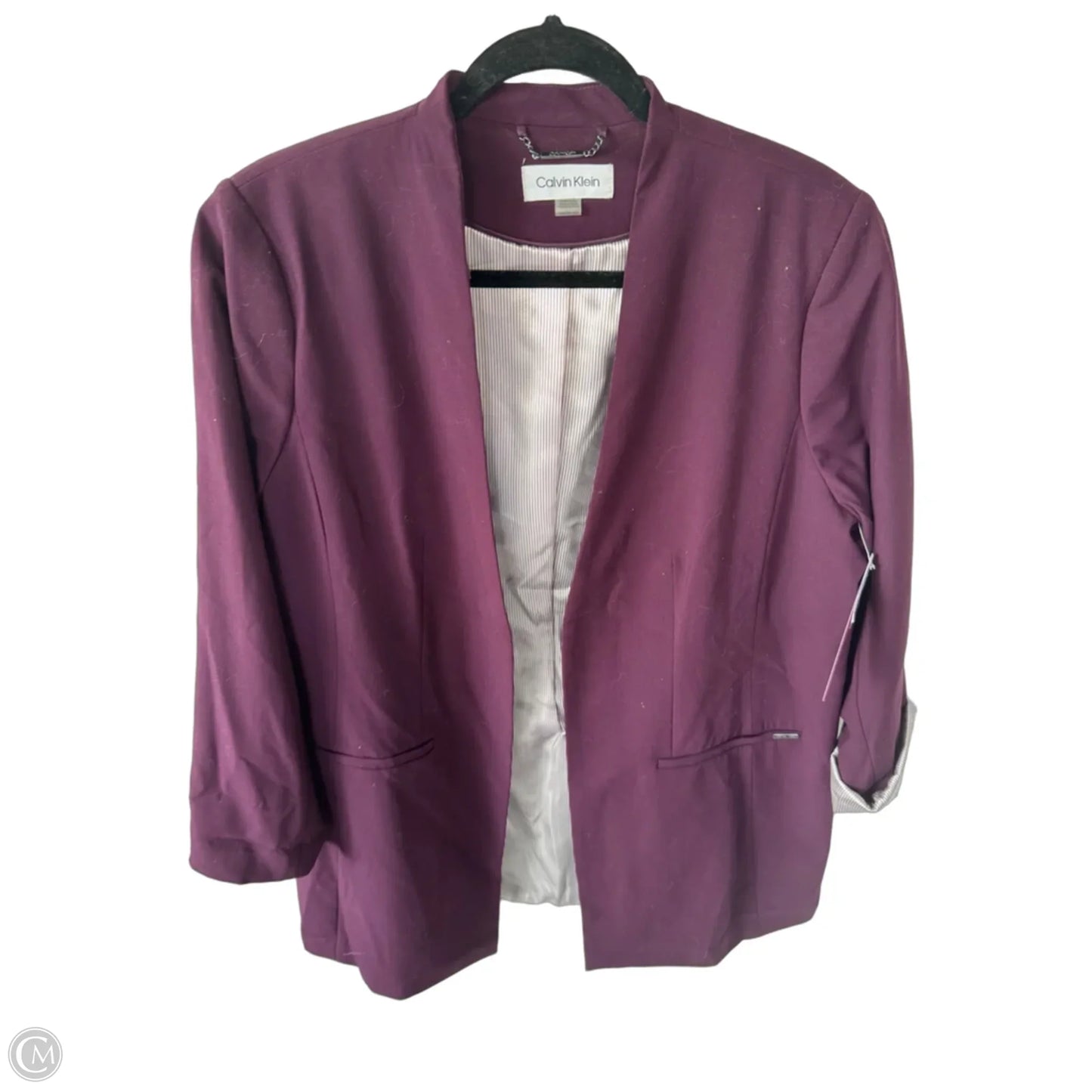 Blazer By Calvin Klein In Purple, Size: Xl