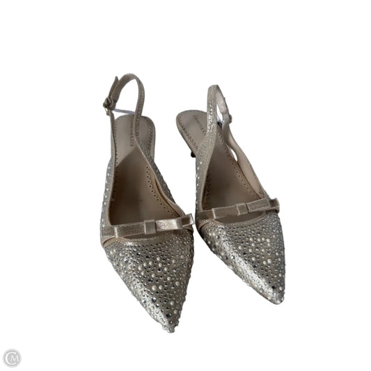 Shoes Heels Kitten By Charter Club In Gold & White, Size: 8