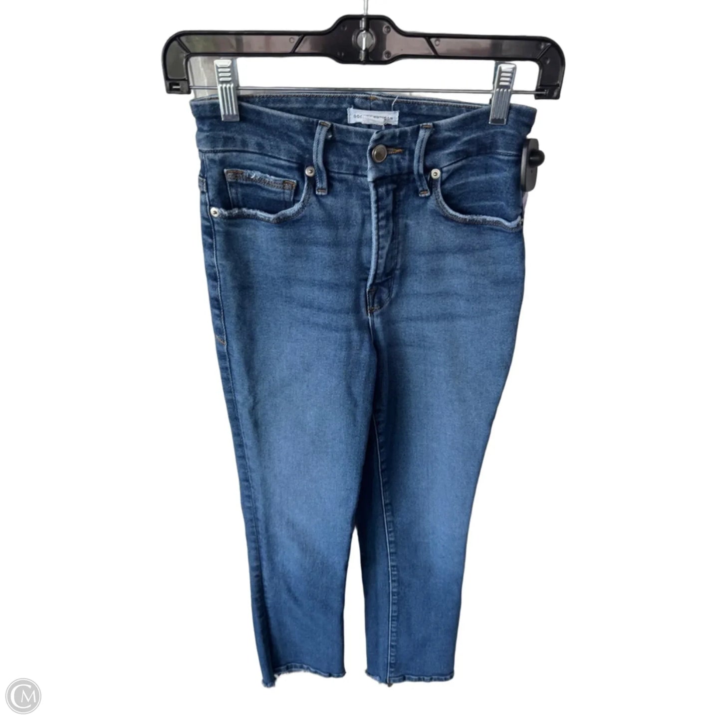 Jeans Straight By Good American In Blue Denim, Size: 0