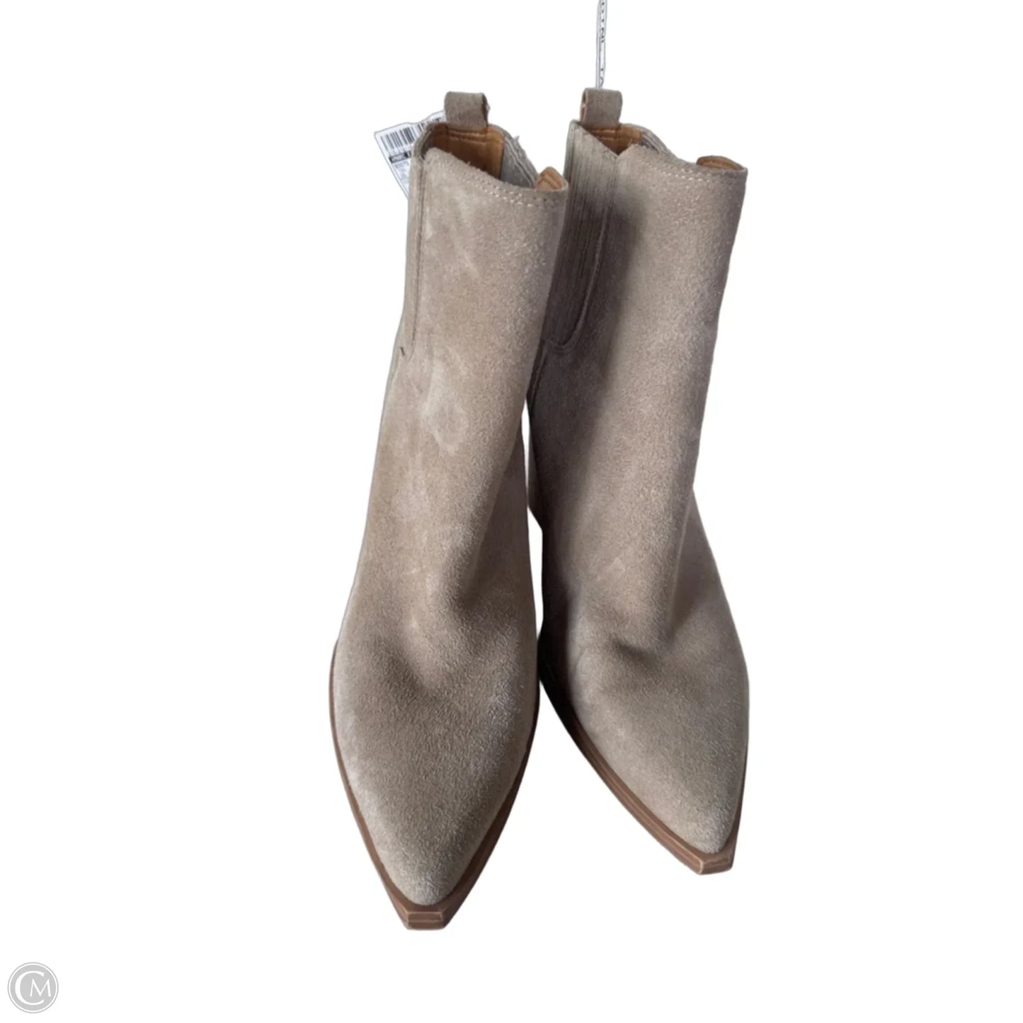 Boots Ankle Heels By Marc Fisher In Tan, Size: 8.5