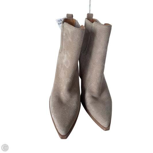 Boots Ankle Heels By Marc Fisher In Tan, Size: 8.5