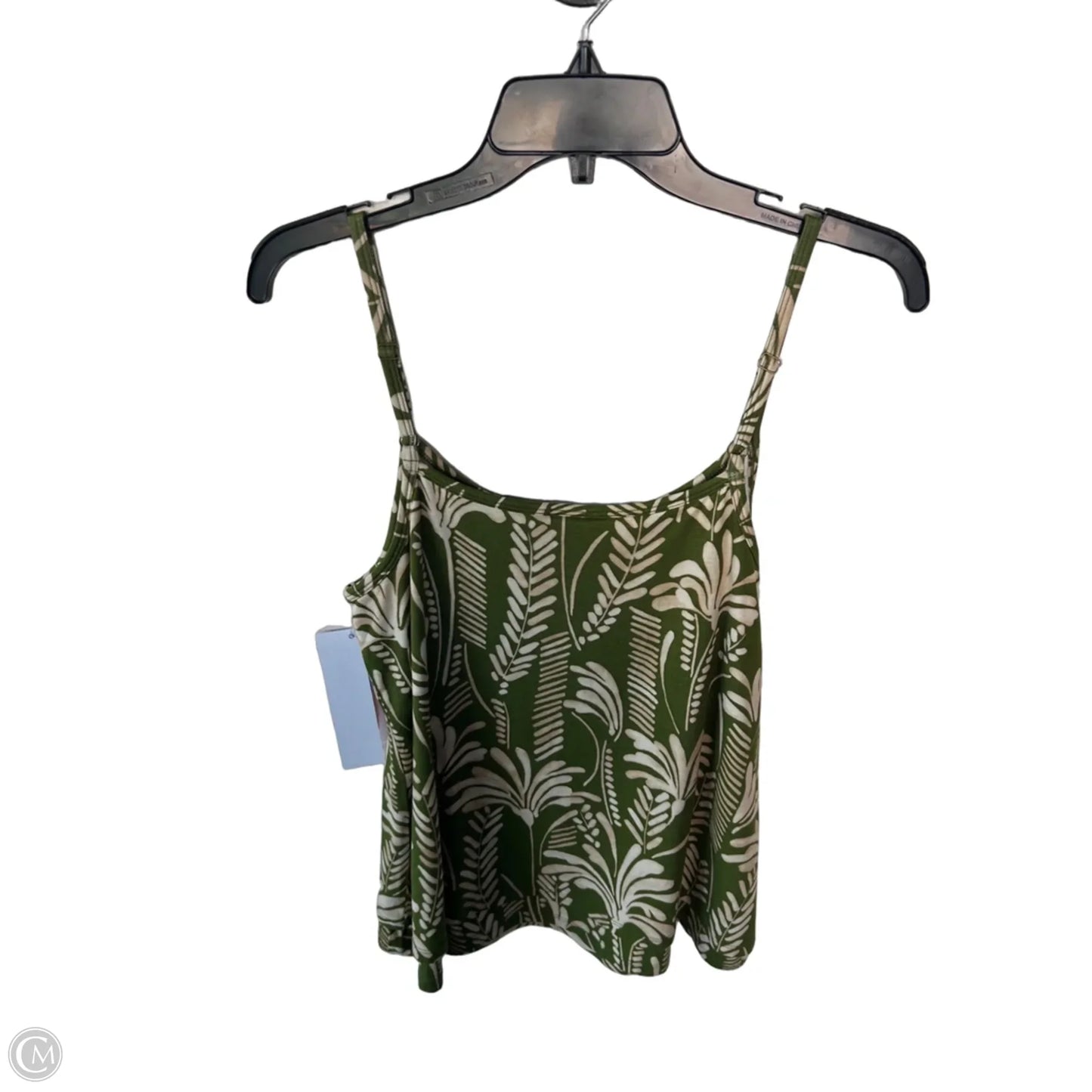 Top Sleeveless By Cabi In Green & Tan, Size: S