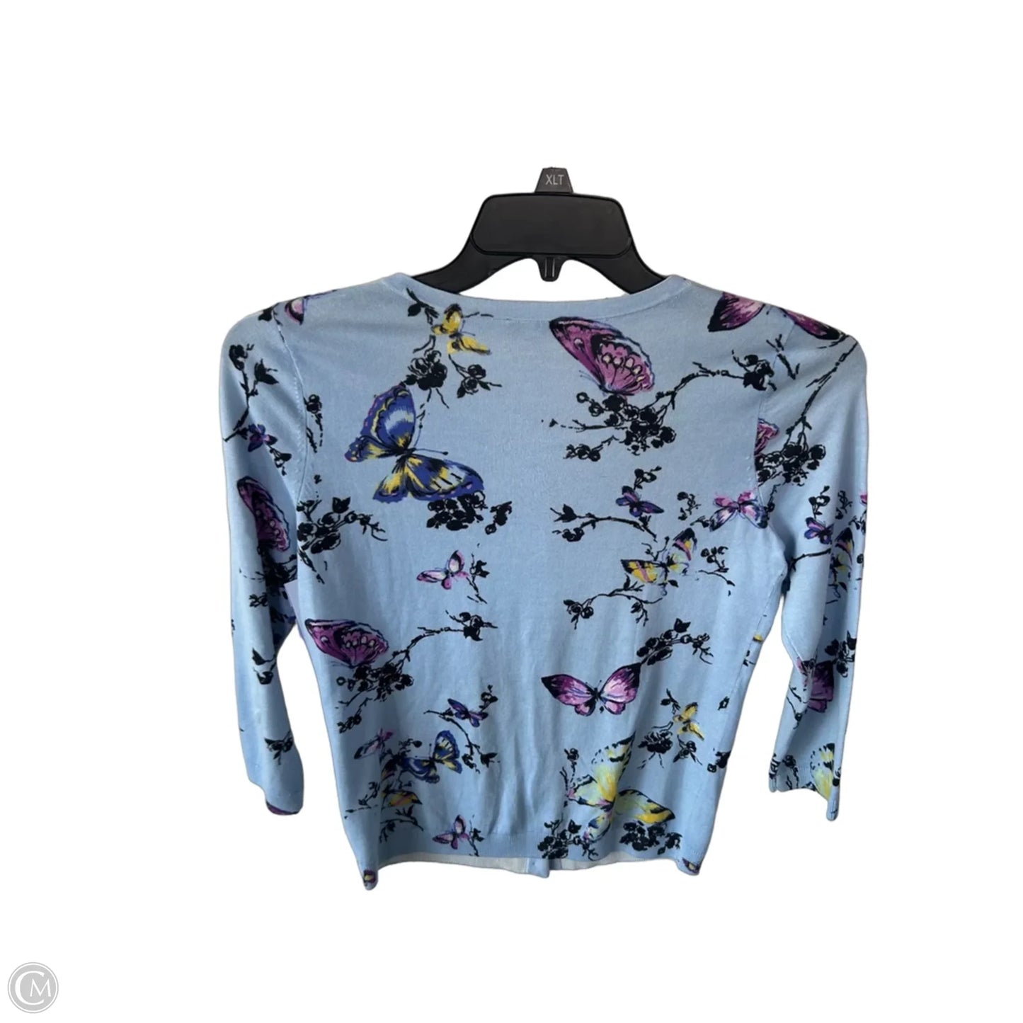 Sweater Cardigan By Talbots In Black & Purple, Size: Xs