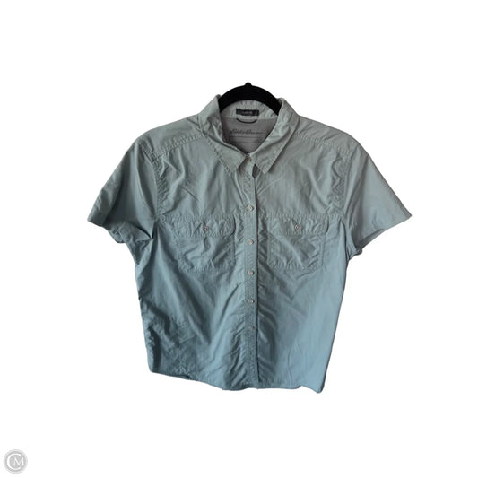 Top Short Sleeve By Eddie Bauer In Green, Size: L