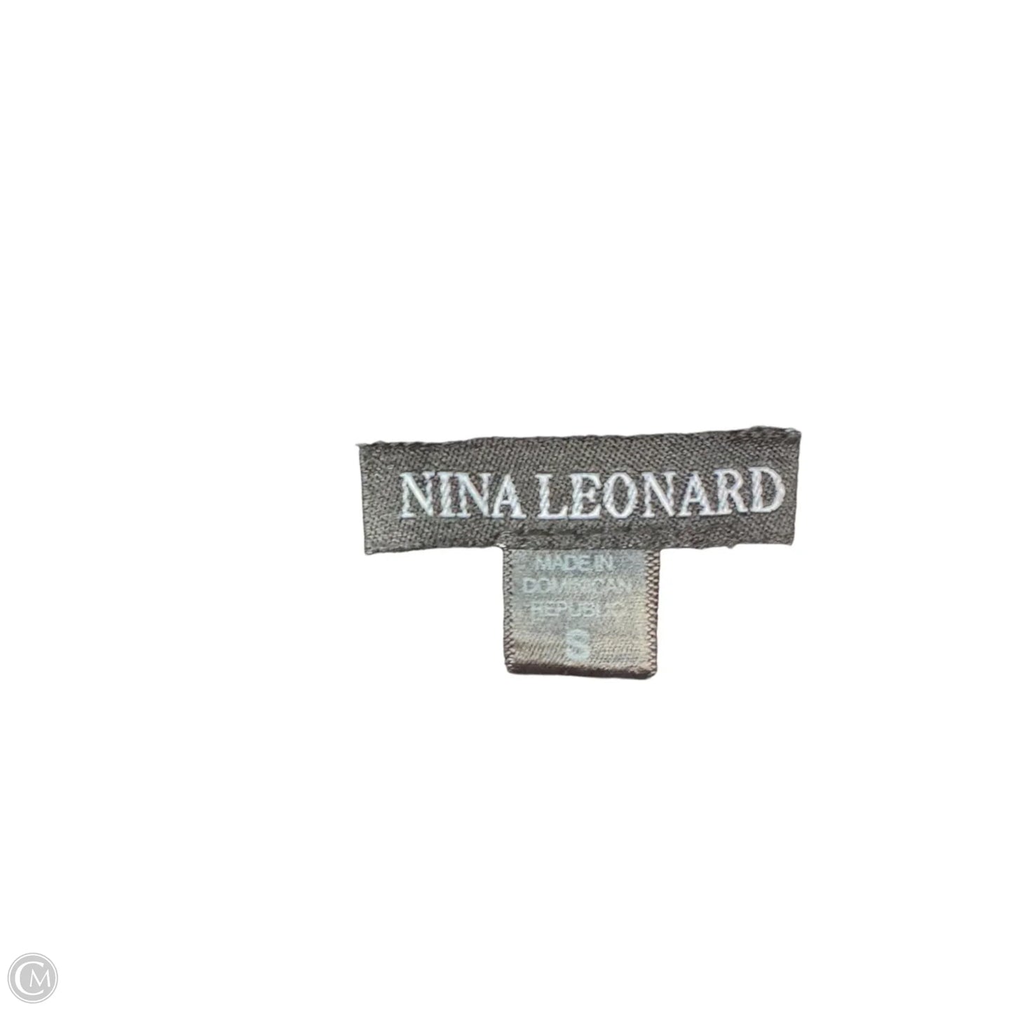 Dress Work By Nina Leonard In Black & Gold, Size: S