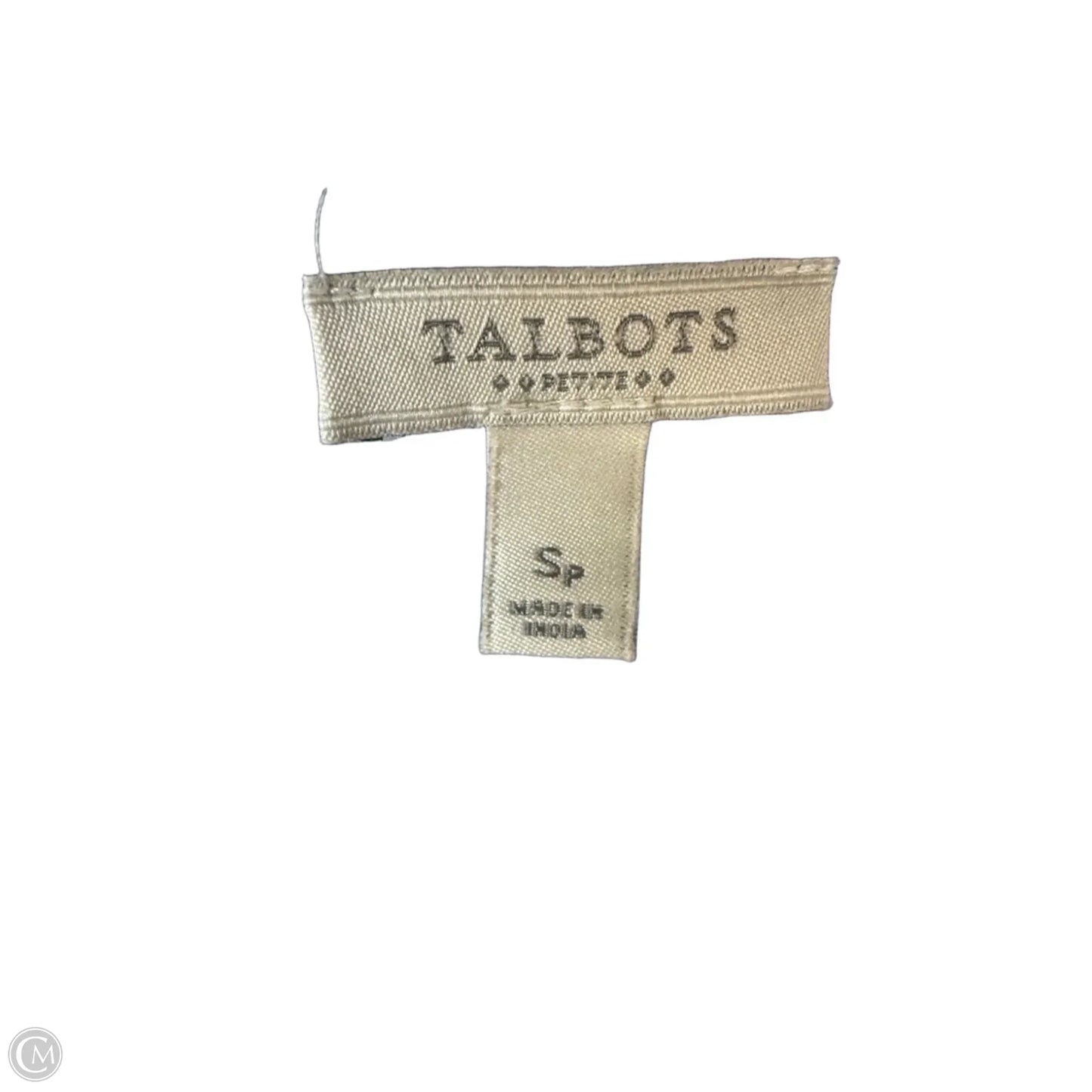 Top 3/4 Sleeve By Talbots In Blue & White, Size: Sp