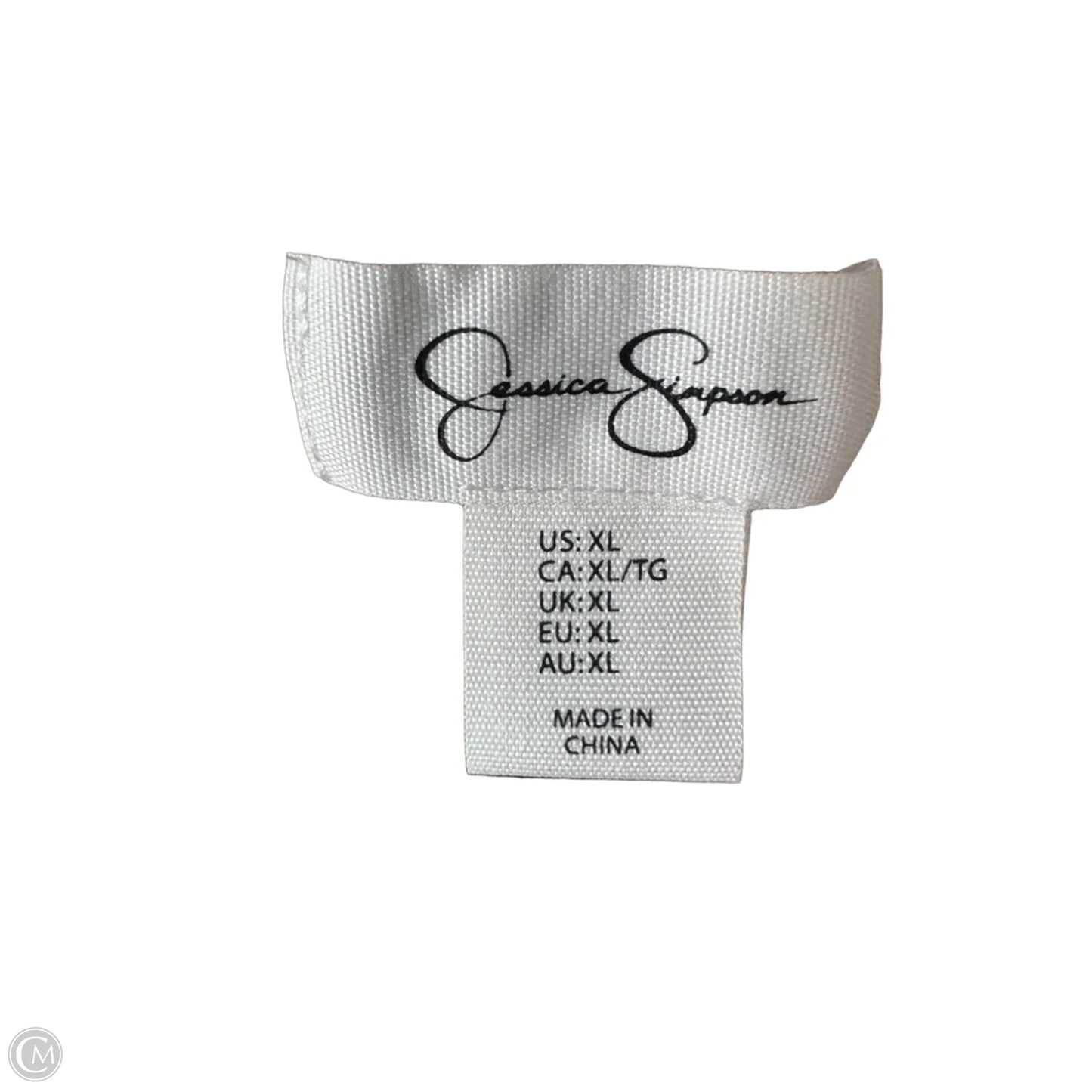 Vest Sweater By Jessica Simpson In Tan & White, Size: Xl