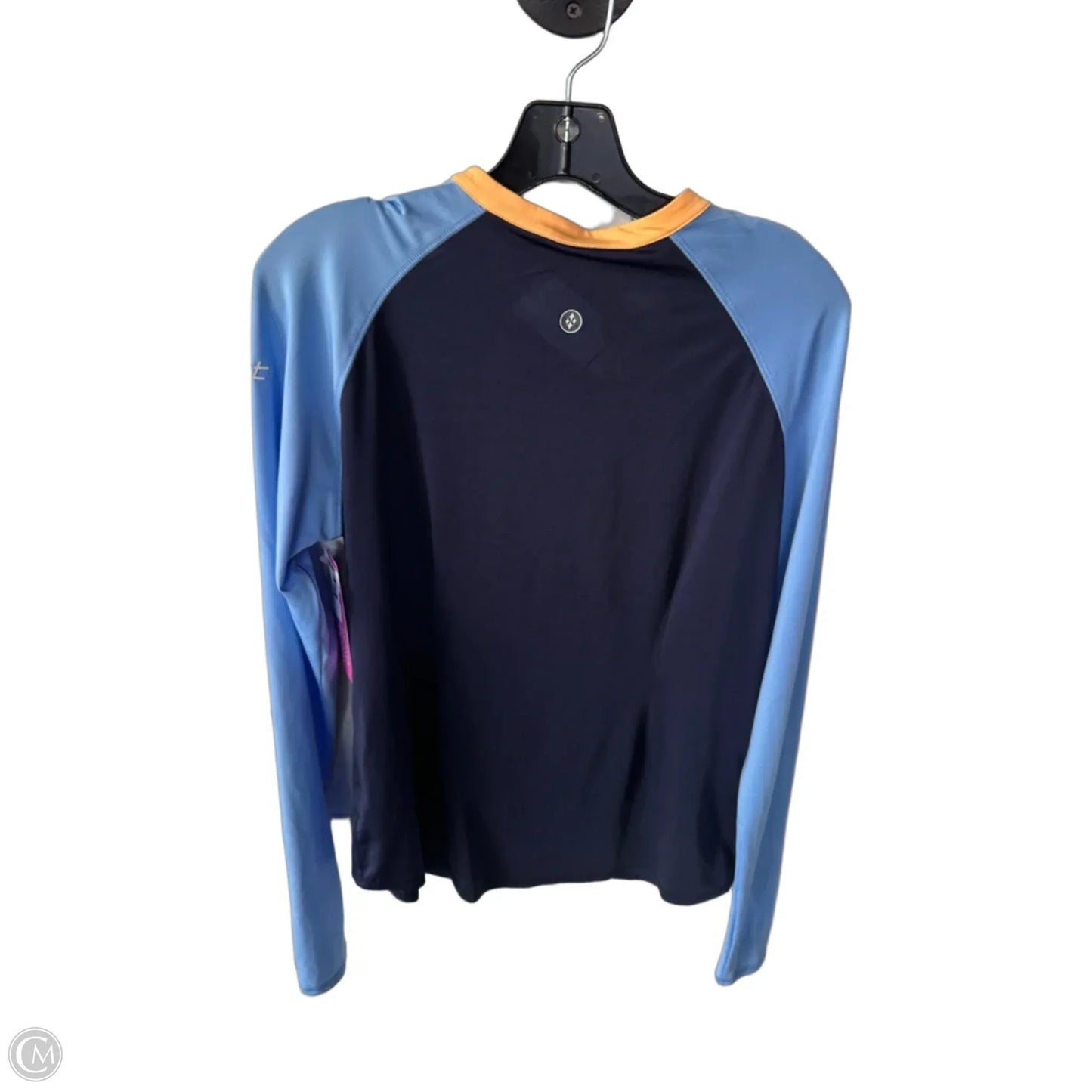 Athletic Top Long Sleeve Crewneck By Jofit In Blue & Orange, Size: L