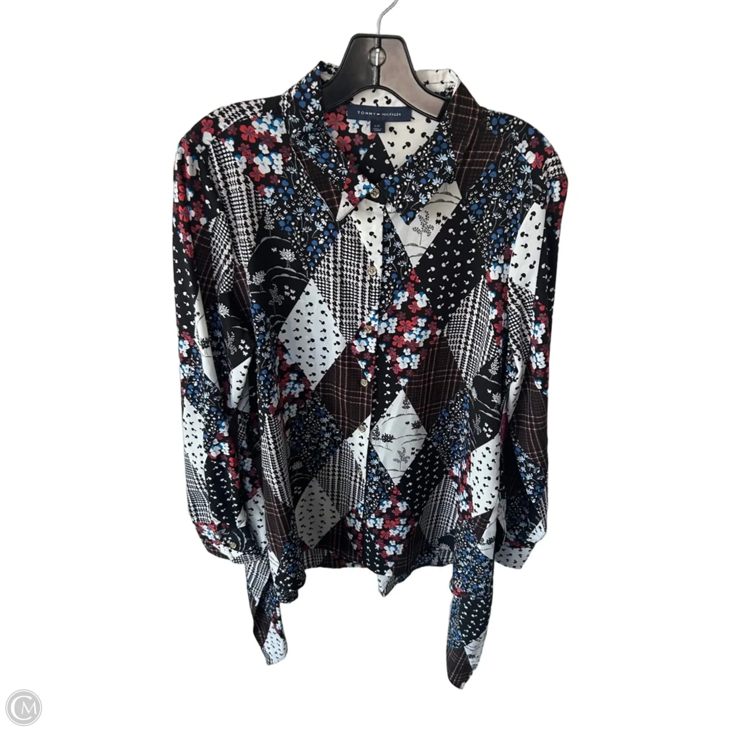 Tunic Long Sleeve By Tommy Bahama In Black & White, Size: L