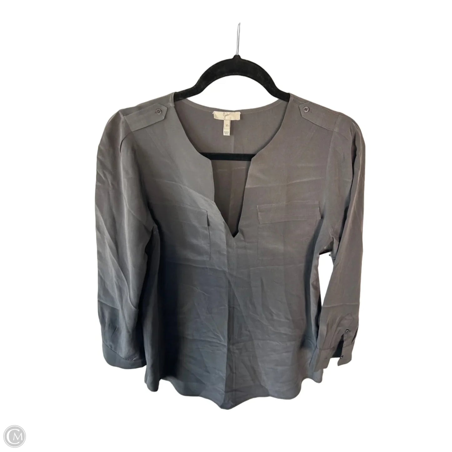 Blouse Long Sleeve By Joie In Grey, Size: Xs