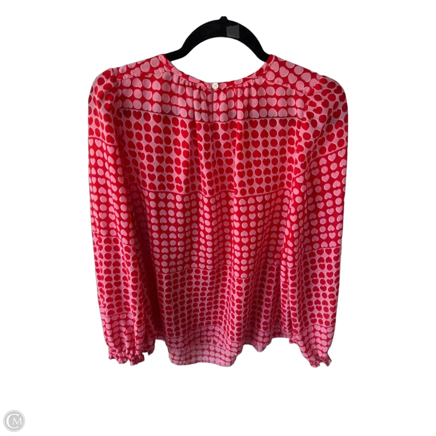 Blouse Long Sleeve By Loft In Pink & Red, Size: L