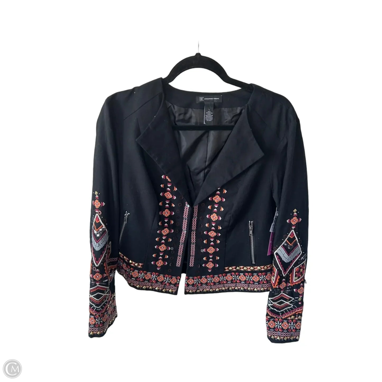 Blazer By Inc In Black & Orange, Size: L