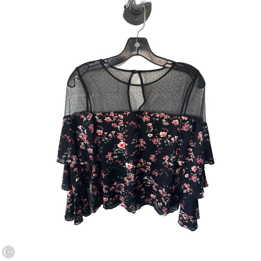 Blouse Long Sleeve By White House Black Market In Black & Pink, Size: Xs