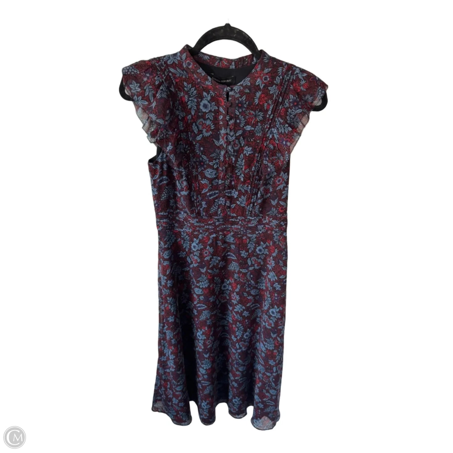 Dress Work By Banana Republic In Blue & Red, Size: Xs