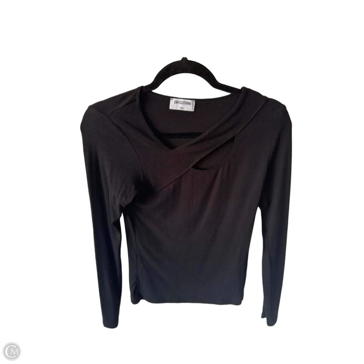 Top Long Sleeve By Lna In Black, Size: S