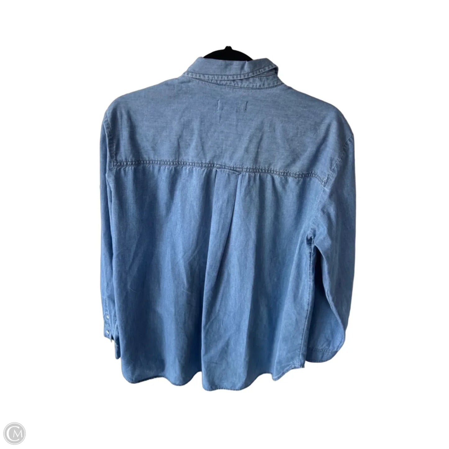 Blouse Long Sleeve By Pilcro In Blue, Size: L
