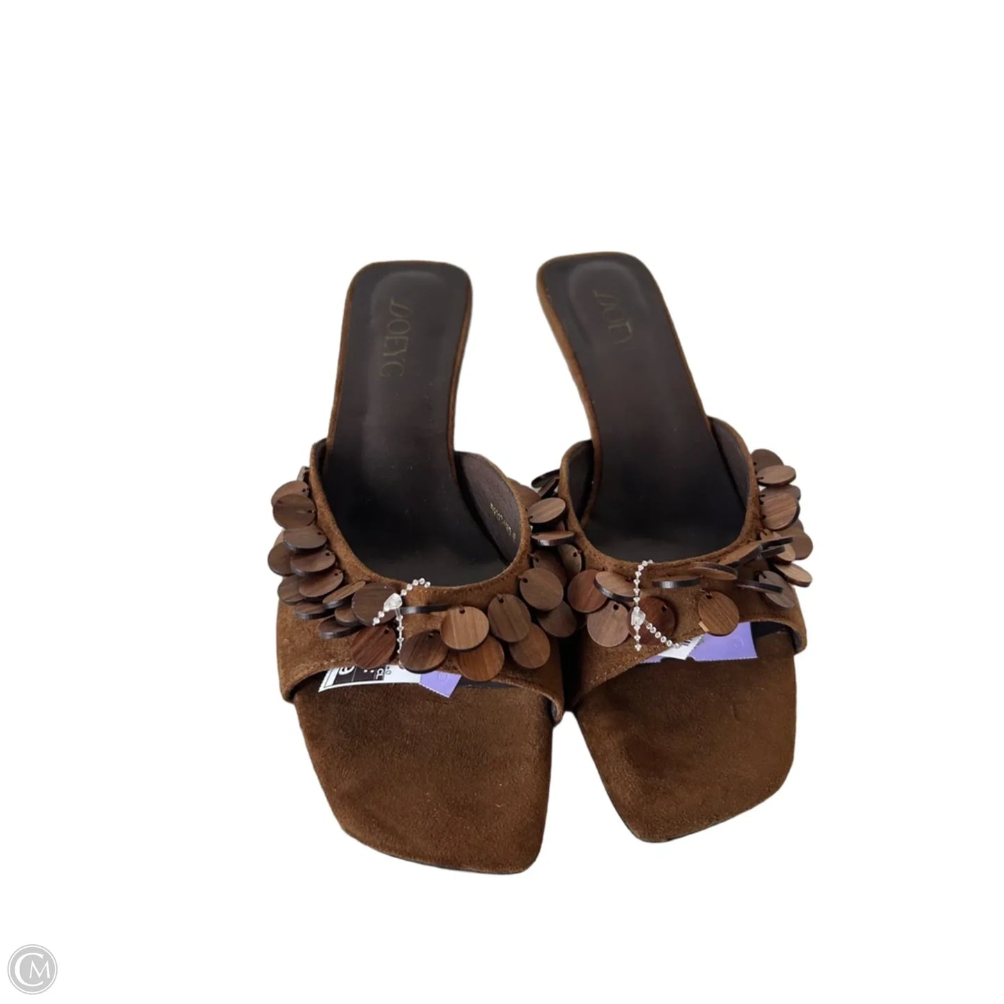 Sandals Heels Kitten By Cmc In Brown, Size: 9