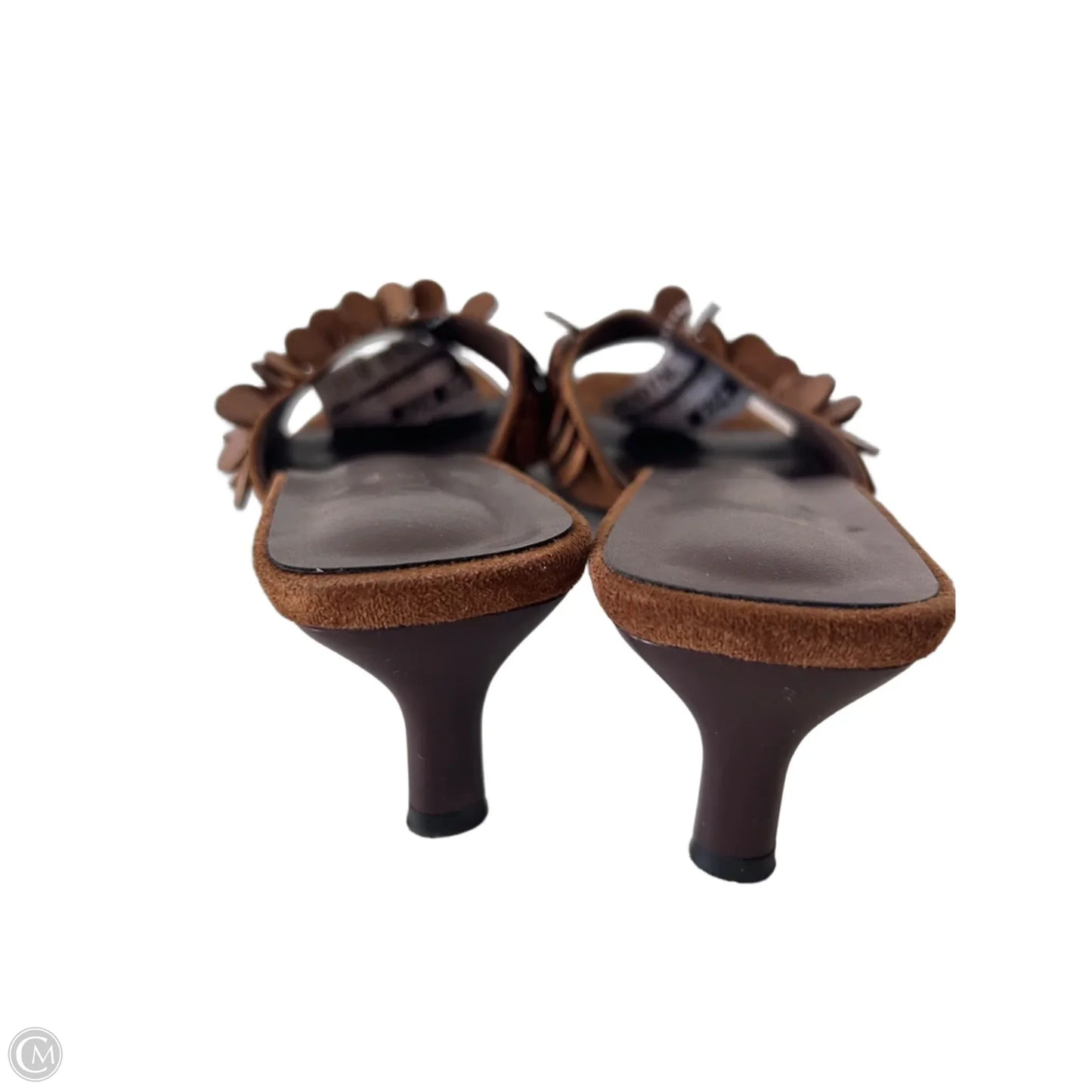 Sandals Heels Kitten By Cmc In Brown, Size: 9