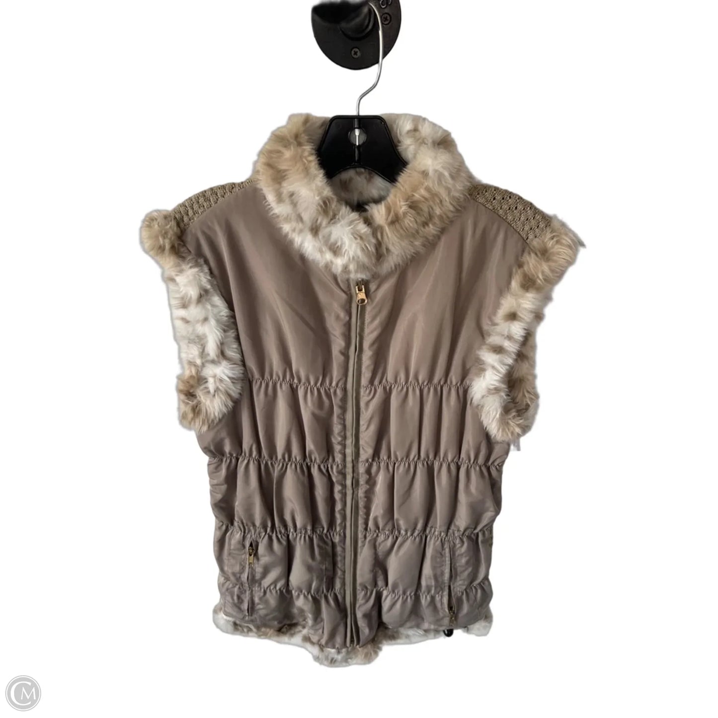 Vest Puffer & Quilted By Bagatelle In Tan, Size: M