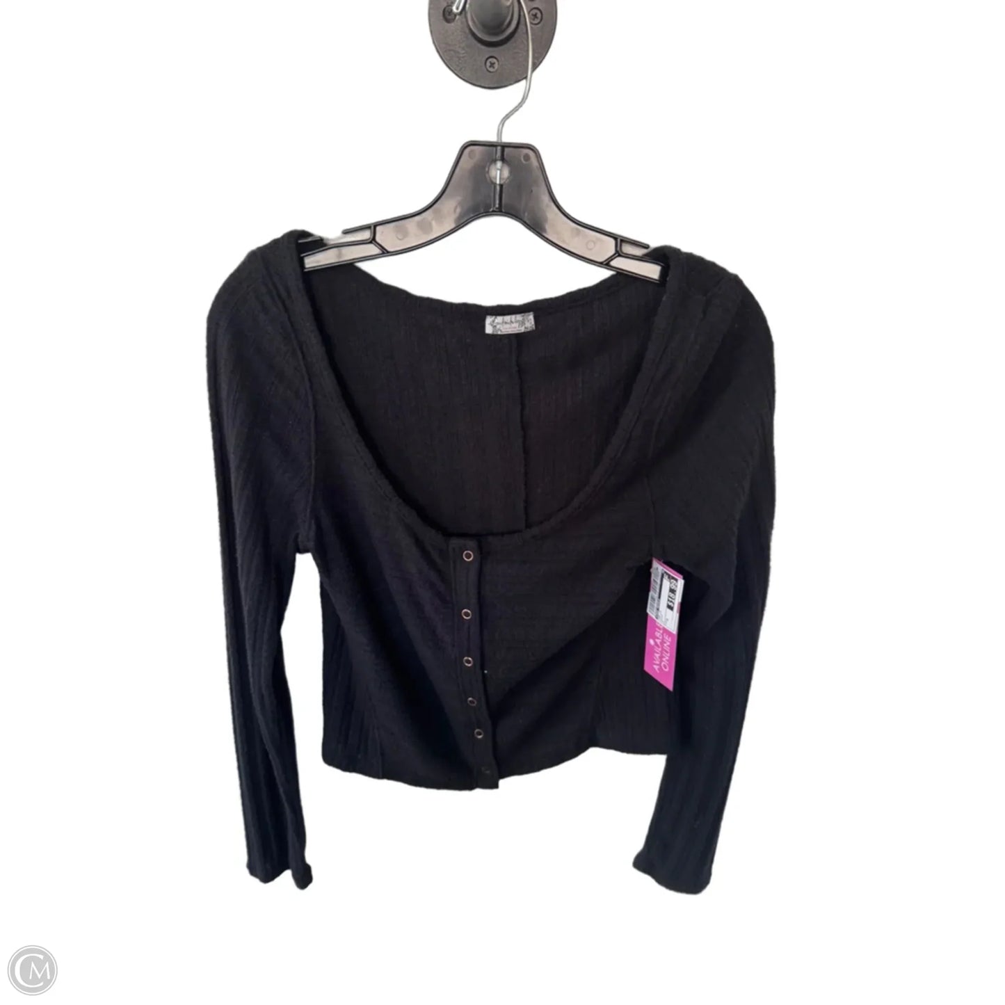 Top Long Sleeve By Free People In Black, Size: M