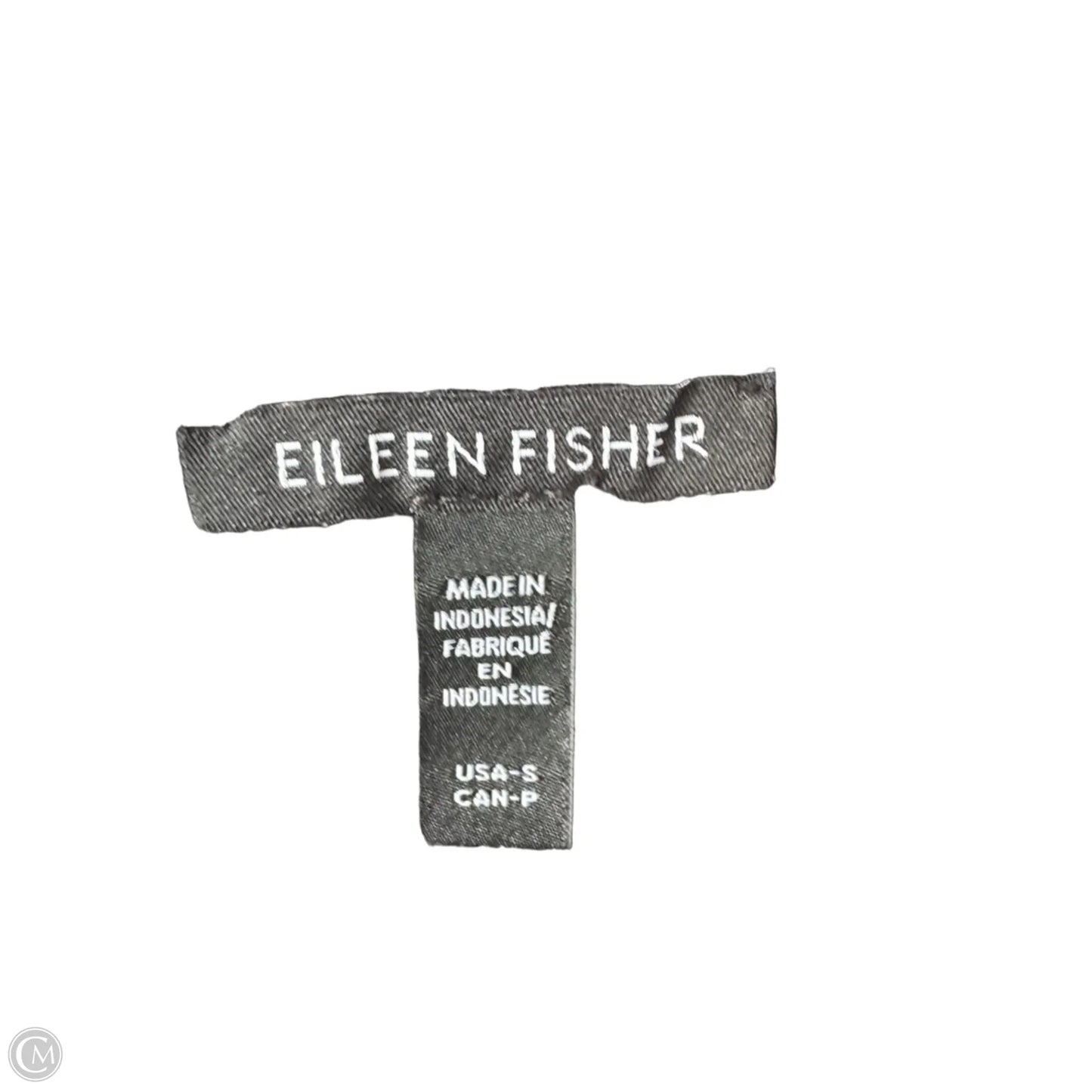 Dress Casual Midi By Eileen Fisher In Black & Grey, Size: S
