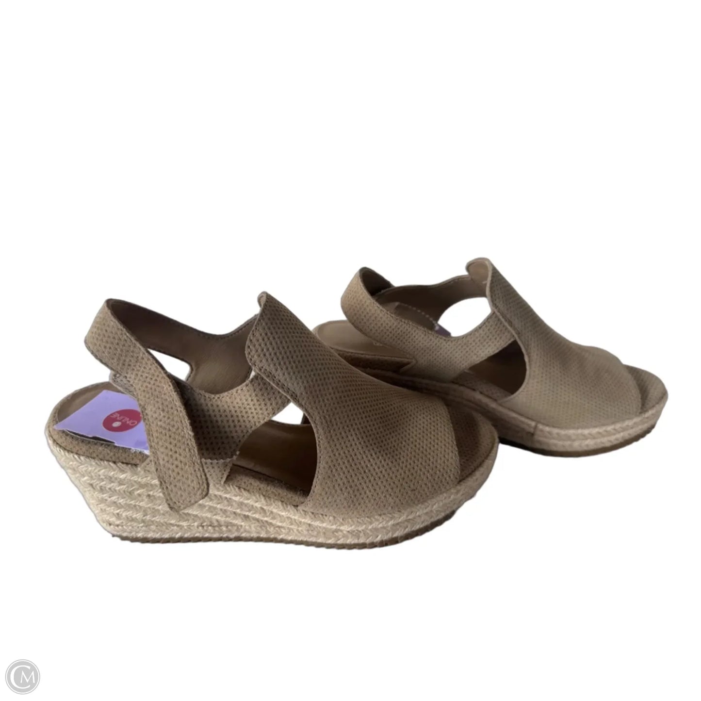 Sandals Heels Wedge By Eileen Fisher In Tan, Size: 7.5