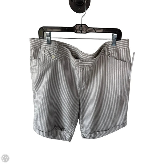 Shorts By Inc In Grey & White, Size: 18