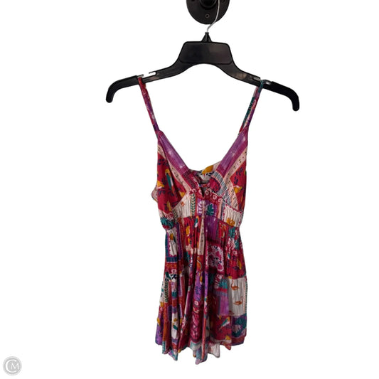 Dress Casual Short By Angie In Cream & Purple, Size: M