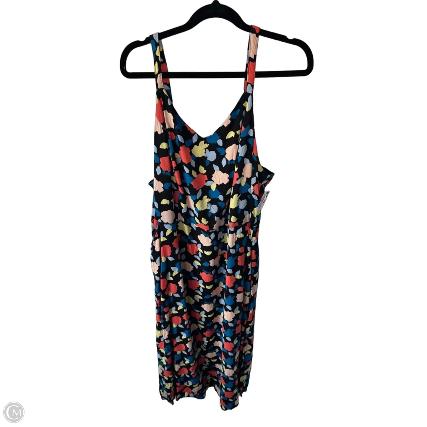 Dress Casual Midi By 41 Hawthorn In Black & Orange, Size: 2x