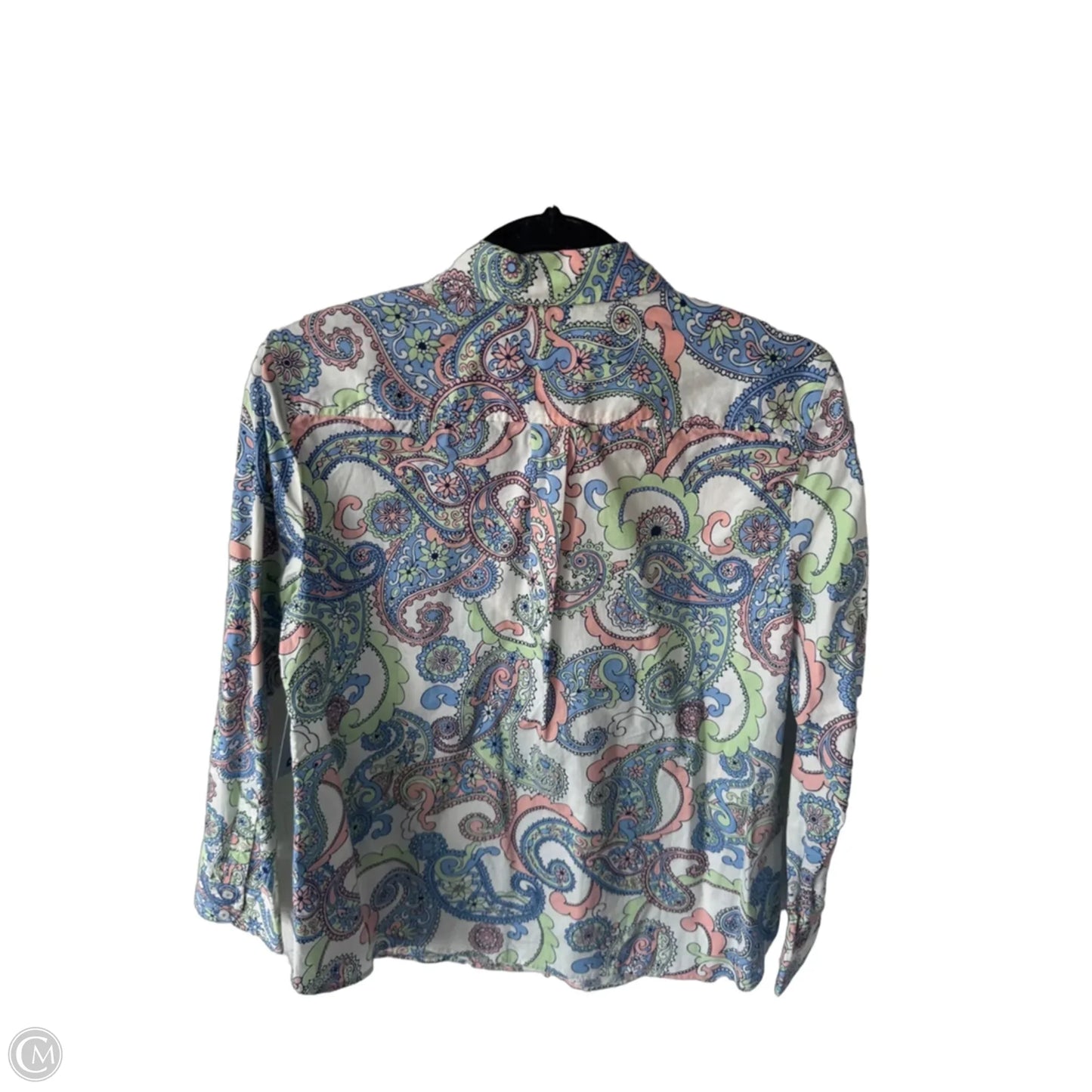 Blouse Long Sleeve By Talbots In Paisley Print, Size: Mp