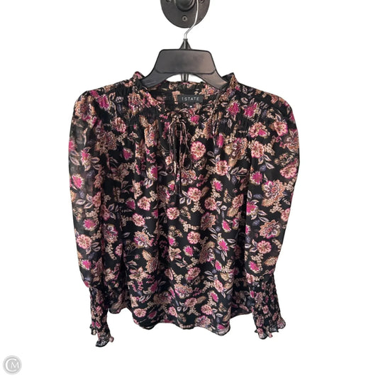 Blouse Long Sleeve By 1.state In Black & Tan, Size: M