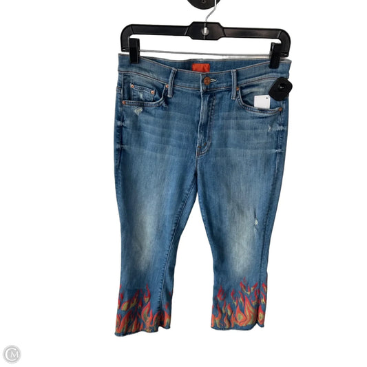 Jeans Cropped By Mother In Blue Denim, Size: 4