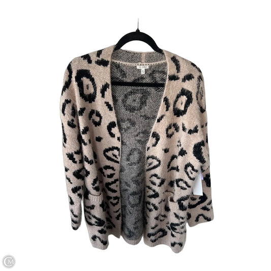 Sweater Cardigan By En Creme In Black & Tan, Size: M