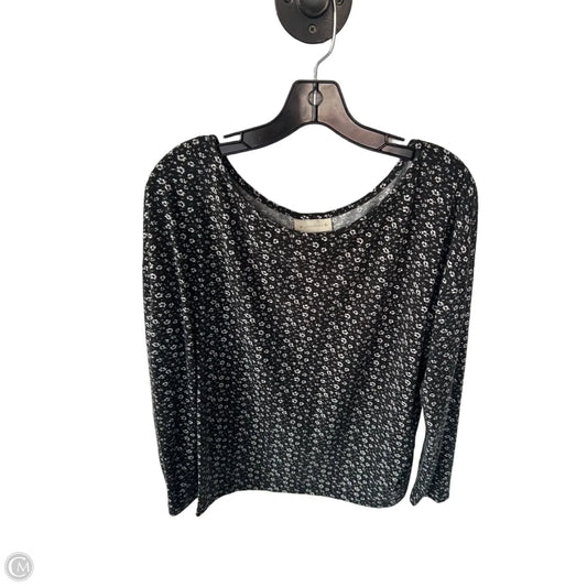 Top Long Sleeve By Clothes Mentor In Black & White, Size: L