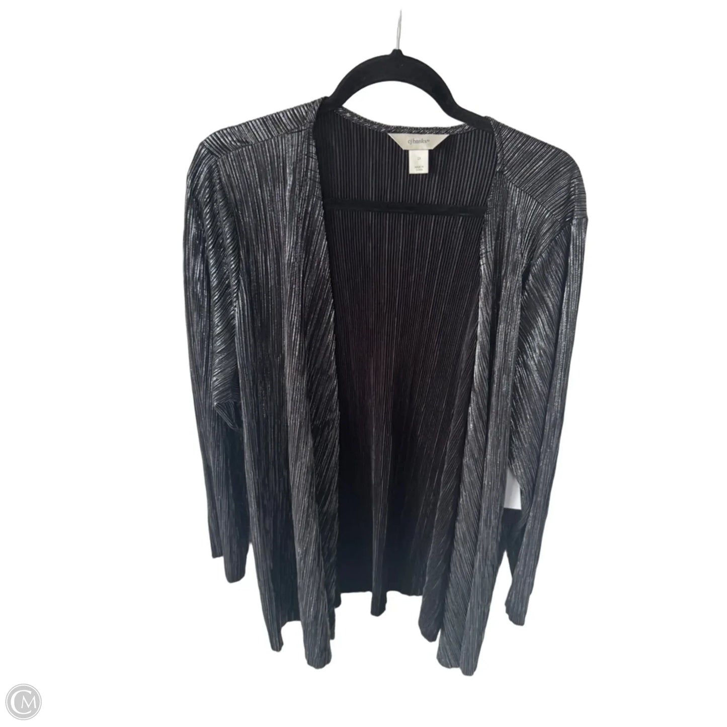 Cardigan By Cj Banks In Silver, Size: 3x
