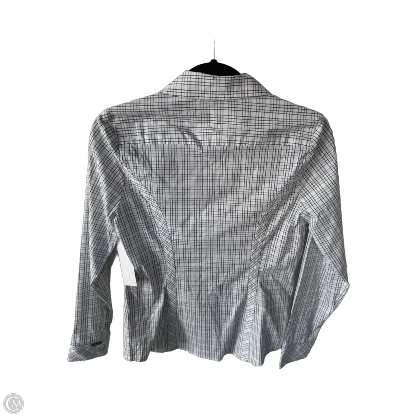 Blouse Long Sleeve By Express In Black & Grey, Size: S