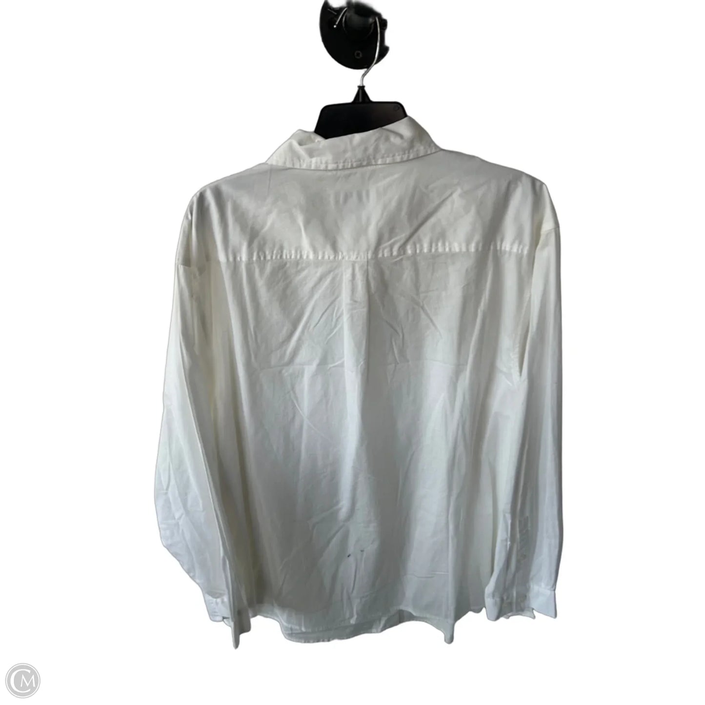 Blouse Long Sleeve By Ava & Viv In White, Size: 2x