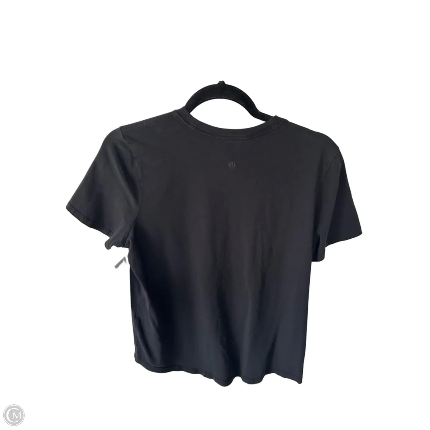 Athletic Top Short Sleeve By Lululemon In Black, Size: S