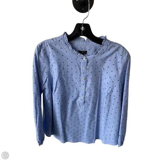 Blouse Long Sleeve By Talbots In Blue, Size: Mp
