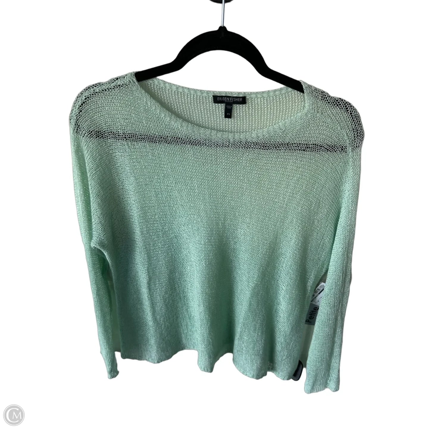 Sweater By Eileen Fisher In Green, Size: Sp